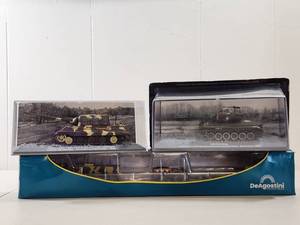 lot 142 image: DeAgostini WWII Military Tank Models Collection - Panzerjager Tiger and M26 Pershing