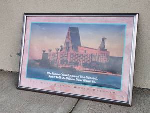 lot 176 image: Walt Disney World Dolphin Resort Framed Promotional Poster