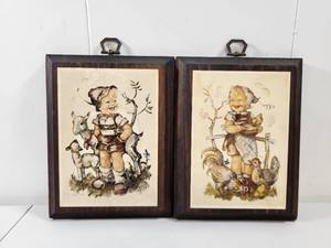 lot 203 image: Hummel Style Bavarian Children Wall Art Prints Set