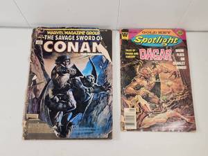 lot 263 image: Mixed Comic Book and Magazine Lot - Conan, Dagar, Revolutionary War Soldiers