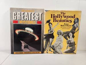 lot 271 image: Two Hardcover Books - Worlds Greatest Mysteries and The Hollywood Beauties