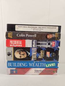 lot 279 image: Mixed VHS Collection - Historical, Political, Sports, and Entertainment Tapes