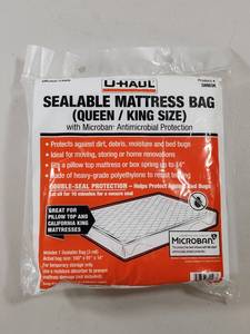 lot 318 image: U-Haul QueenKing Size Sealable Mattress Bag with Antimicrobial Protection