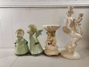 lot 320 image: Decorative Angel Figurine Collection and Cherub