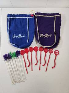 lot 326 image: Crown Royal Bags And Makers Mark Stir Sticks