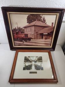 lot 337 image: Vintage Railroad Train Station and Passenger Car Photographs Set