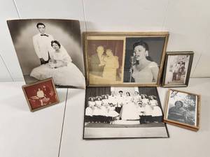 lot 341 image: Collection of Framed Wedding and Family Portrait Photographs