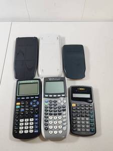 lot 344 image: Texas Instruments Graphing Calculator Bundle TI-83 TI-84 TI-30XA