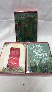 lot 25 image: 3 boxes of brand new Renewing Faith Christmas Card Sets