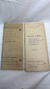 lot 46 image: Vintage Sac County Iowa Abstract of Title Documents