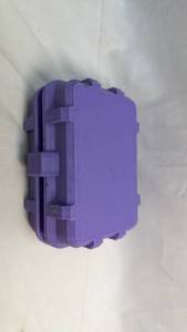 lot 56 image: Purple Plastic Storage Case with Latching Lid