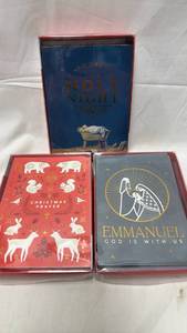 lot 72 image: Christian Christmas Card Set Holy Night Emmanuel Nativity Theme