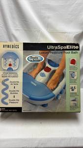 lot 104 image: HoMedics UltraSpa Elite Luxury Pedicure Foot Bath with Bubble Massage and Heat