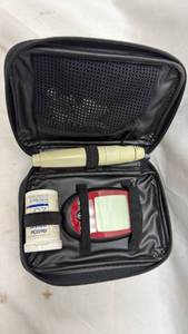 lot 107 image: Accu-Chek Blood Glucose Monitor Kit with Softclix Lancing Device and Carrying Case