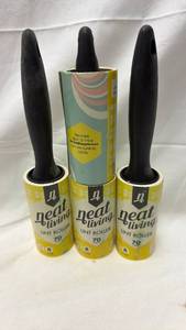 lot 120 image: Neat Living Lint Roller Set of 3 with Black Handles