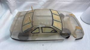 lot 131 image: RC Car Body Shell with Chassis and Components