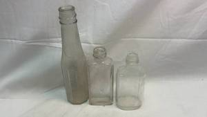 lot 146 image: Old Glass Bottles Collection Assorted Shapes and Sizes