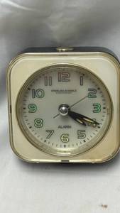 lot 151 image: Sterling & Noble Square Alarm Clock