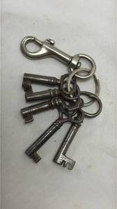 lot 161 image: Set of Old Skeleton Keys with Metal Key Ring