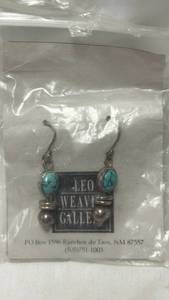 lot 179 image: Leo Weaver Gallery Turquoise Stone Dangle Earrings
