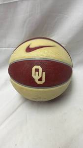 lot 183 image: Nike Oklahoma Sooners Mini Basketball with OU Logo