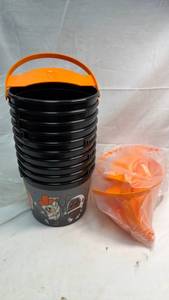 lot 205 image: Burger King Halloween Themed Buckets with Handles (10 total)