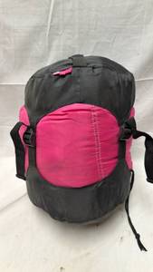 lot 218 image: Pink Camouflage Sleeping Bag with Compression Sack