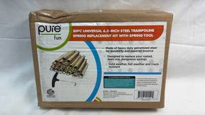 lot 223 image: Pure Fun 20PC Universal 6.5-Inch Steel Trampoline Spring Replacement Kit with Tool