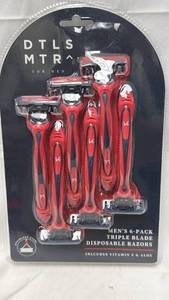 lot 252 image: DTLS MTR Mens 6-Pack Triple Blade Disposable Razors