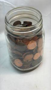 lot 289 image: Mixed US Coin Collection in Glass Jar