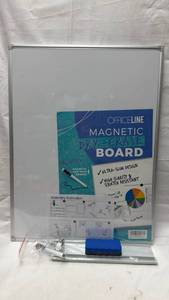 lot 312 image: OfficeLine Magnetic Dry-Erase Board with Pen and Eraser