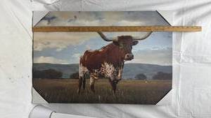 lot 313 image: Large Brown Cattle Canvas Print