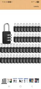 lot 66 image: Combination Padlocks 50 Pack Small Employee Gym Locks