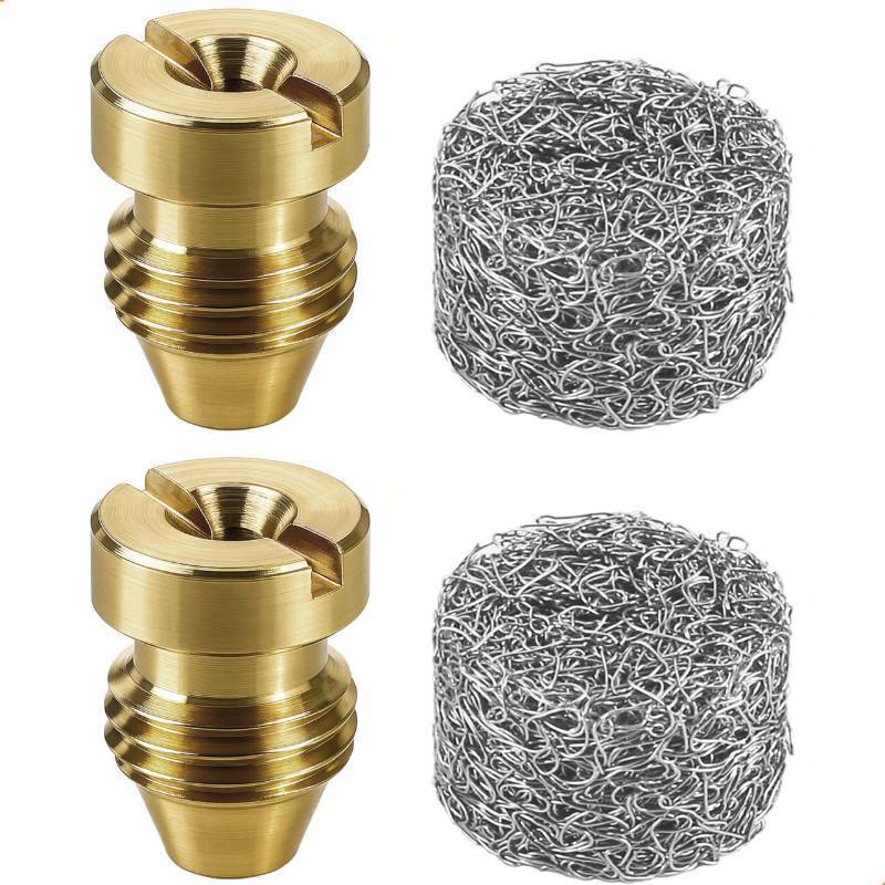 lot 45881 image: 2 Pieces 1.1 mm Foam Cannon Orifice Nozzle and 2 Pieces Foam Maker, Universal Thread Tips for Snow Foam Lance - Retail $6