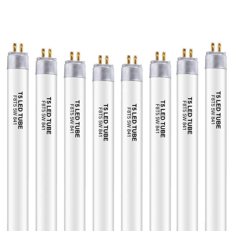 lot 56358 image: Lighting 8 Pack 12 Inch F8T5CW LED Replacement Bulbs, 4100K Cool White, T5 LED 5 Watts Replace Fluorescent Bulb with LED, Replacement Tube for Counter and Cabinet Fixture - Retail $27