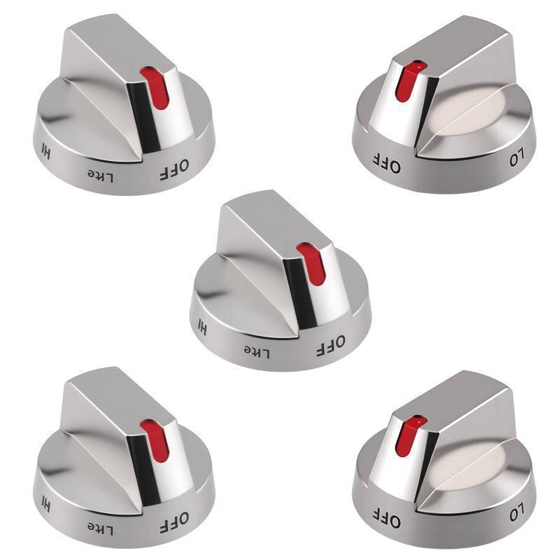lot 56370 image: Burner Control Dial Knob Range Oven Replacement Compatible with Samsung Gas RangeOvenStove, Sturdy Stainless Steel Reinforcement Ring. - Retail $19