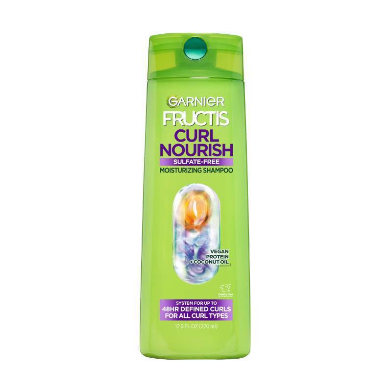 lot 56971 image: Garnier Fructis Curl Nourish Sulfate Free Moisturizing Shampoo, 12.5 Fl Oz, 1 Count (Packaging May Vary) - Retail $4