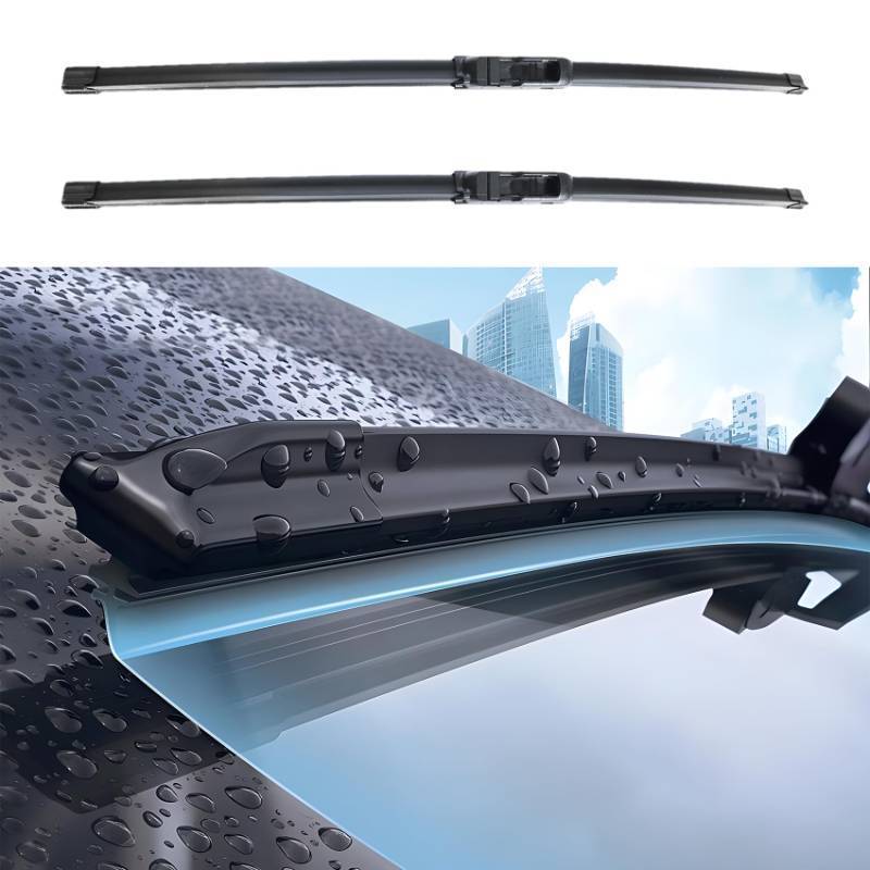 lot 57000 image: Windshield Wiper Blades, Premium All-Season Windshield Wiper Blades, Wiper Blades Easy Install & Durable Stable Quiet Universal Car Accessories for Most Cars 19in and 24in. - Retail $15