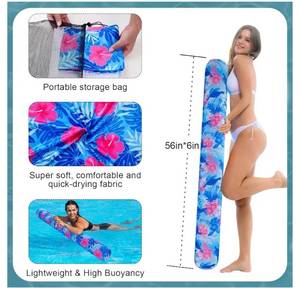 lot 46099 image: Inflatable Swimming Pool Noodle, 2 Pack Soft Fabric Quick Drying Covered Large Pool Floats Noodles, Premium Buoyancy Swim Pool Floats with Portable Storage Bag for Pool Party Toy. MISSING COVER. INNER TUBE ONLY. - Retail $24