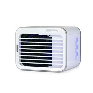 lot 46103 image: BLACKDECKER BDMC10 3-Speed Portable USB-Powered Desktop Evaporative Air Cooler with Fan  WhiteGray  BDMC10 - Retail $40