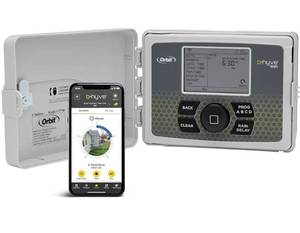 lot 46120 image: Orbit B-hyve Smart IndoorOutdoor Sprinkler Controller - 12-Zone - App Controlled Smart Controller with Custom Irrigation Schedules - Weatherproof Multi-Zone Sprinkler System - Retail $150