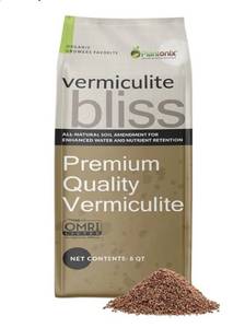 lot 46121 image: Vermiculite Bliss (8 Qts) - Organic Vermiculite for Gardening - 100% Natural Soil Amendment - Coarse Vermiculite for Plants, Potting Soil, & Seed Starting - Mixes with Garden Soil & Perlite for Plants. PACKAGED RIPPED AND TAPED. - Retail $19