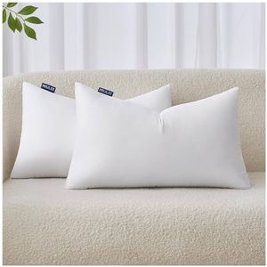 lot 46151 image: MIULEE 12x20 Inches Pillow Inserts Pack of 2, Decorative Throw Pillow Inserts for Couch - Retail $23