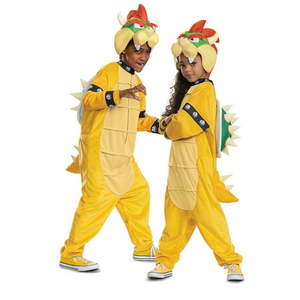 lot 46157 image: Unisex Size Small (Size 4-6) Bowser Hooded Jumpsuit Halloween Child Costume Super Mario Bros. - Retail $49