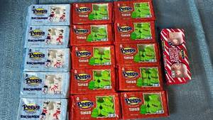 lot 2021 image: Peeps Marshmallow Holiday Candy Collection - Snowmen and Christmas Trees