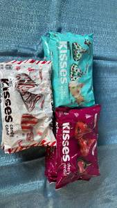 lot 2046 image: Hersheys Kisses Holiday Chocolate Candy Variety Pack 12 Bags.