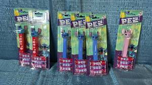 lot 2083 image: Disney Stitch PEZ Dispensers with Candy Refills