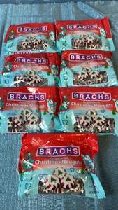lot 2101 image: Brachs Peppermint Christmas Nougats Candy 7 Pack
