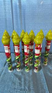 lot 2111 image: Grinch Hersheys Kisses Milk Chocolate Christmas Tubes 10 Count