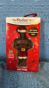 lot 2123 image: The Perfect Man Milk Chocolate Christmas Ornament 30 Count